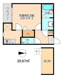 ベネフィスタウン箱崎東Iの物件間取画像